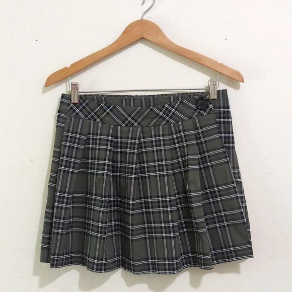 3/$20🌟 Joe B by Joe Benbasset Vintage Green Plaid Pleated Front Wrap Skirt XL - Picture 1 of 5